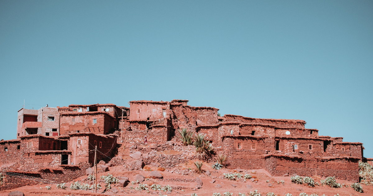 Views over the Berber village of Imlil